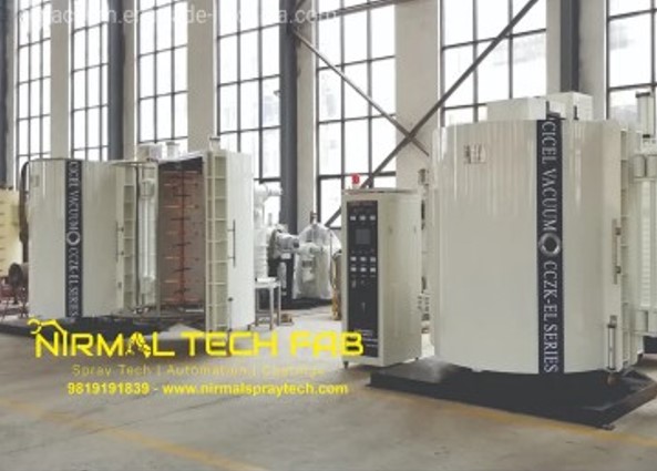 MSF GLOBAL UV Vacuum Metalizing Machine – Model MSF-50UV PVD System, 60kW, 100k Pieces/Day, 440V, Fully Automatic for Perfume Caps & Plastic Mirror Chrome Finishing 